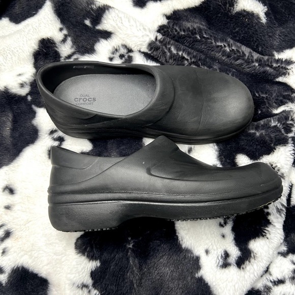 Crocs Women's Neria Pro II Work Clogs Black 7 - Picture 5 of 5